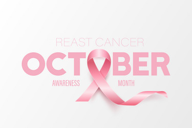 october breast cancer banner card placard Vector Image