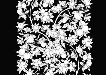 apples on branches seamless pattern background vector image