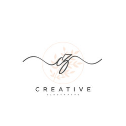 CZ Initial Logo - Minimalist Script vector image