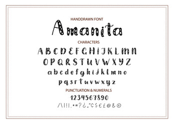 handdrawn script font display sty vector image