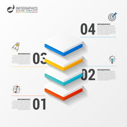 Infographic design template with 4 steps vector