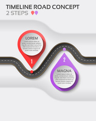 Navigation Map Timeline - 2 Steps vector image