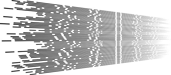 random 3d dashed lines in perspective segmented vector image