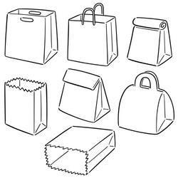 Set paper bag vector