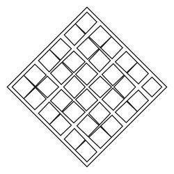 white grid tile thin line square empty space vector image