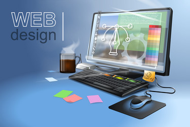 web design for websites and mobile applications vector image