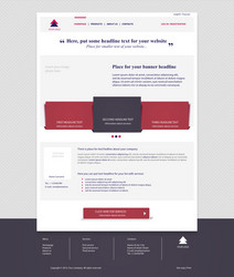 website business template layout with text vector