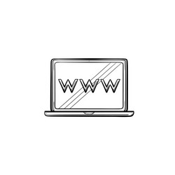 laptop computer screen with web browser window vector image