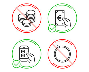 tips finance and mobile survey icons set loop vector image