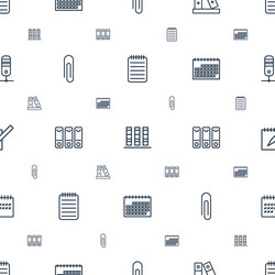 Binder icons pattern seamless white background vector