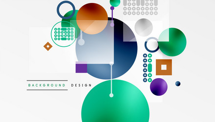 circles and elements geometric abstract background vector image