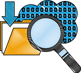 cloud storage binary folder file searching data vector image