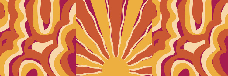 groovy poster y2k retro background set for print vector image