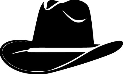 Minimalist Cowboy Hat Silhouette Vector Image