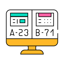 ab testing ux ui design icon color vector image
