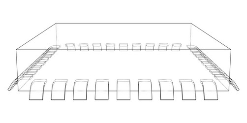 3d microchip rendering vector