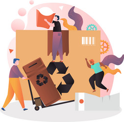 garbage concept for web banner website vector image