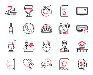 set of business icons related to winner vector