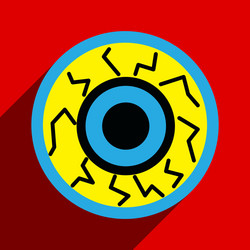 flat with shadow icon and mobile application vector image