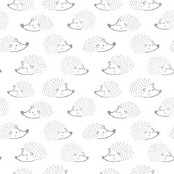 hedgehog family pattern vector