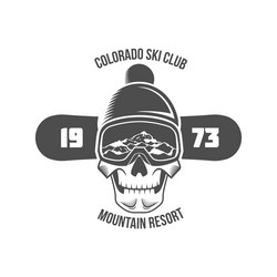 snowboarding badges and logotypes Vector Image