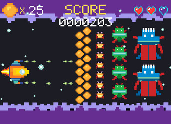 space game user interface template vector image