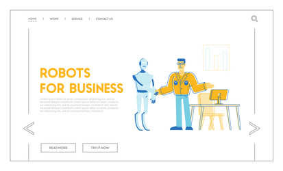 automation futuristic technologies and artificial vector image