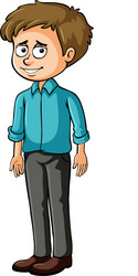 man with sad face standing vector image