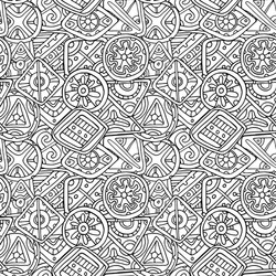 seamless pattern with ethnic elements vector image