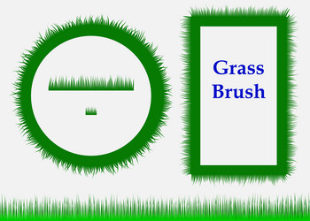 set flat grass frames and borders abstract vector