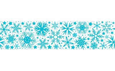 Snowflakes seamless pattern for decoration vector