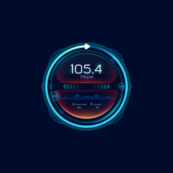 internet speed meter network bandwidth indicator vector image