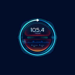 internet speed meter network bandwidth indicator vector