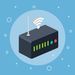 router modem wifi internet signal connection vector image