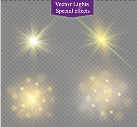 star on a transparent backgroundlight effect vector image