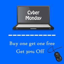 cyber monday background vector