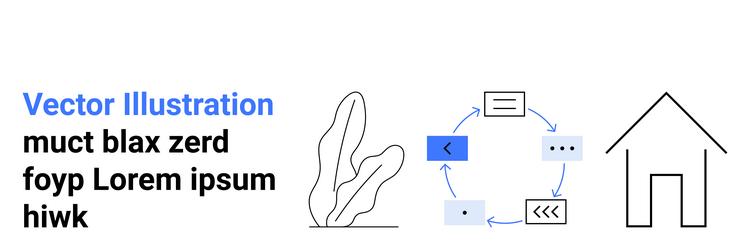 minimalist design with interconnected workflow vector image