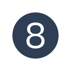 8 icon numeric number inside circle two vector image