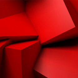 abstract background with overlapping red cubes vector image
