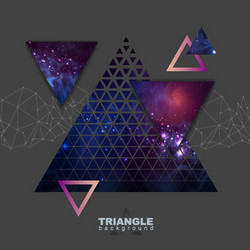 abstract hipster polygonal triangle background vector image