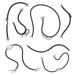 Electric power cables energy electrical wires Vector Image