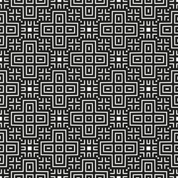 Geometrical seamless pattern black and white color vector