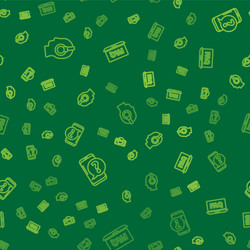 set line support operator in touch mobile phone vector image