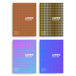 Set of abstract cards with layers overlap vector