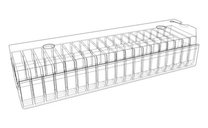 3d microchip rendering vector