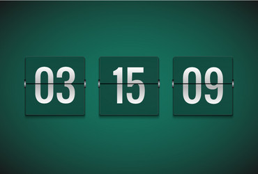 Flip Clock Counter Timer vector image