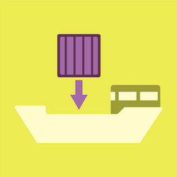 icon in flat design container loading vector image