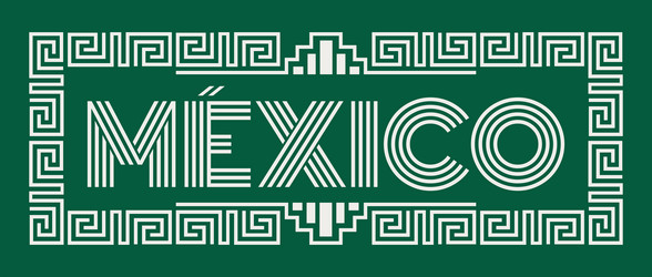Mexico aztec maya lines design elements Royalty Free Vector