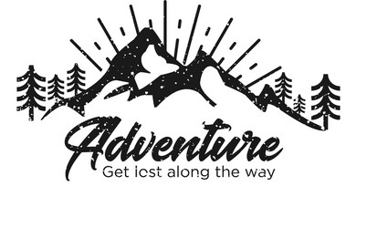 Mountain Badge Logo Inspiration Vector Image