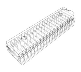 3d microchip rendering vector image